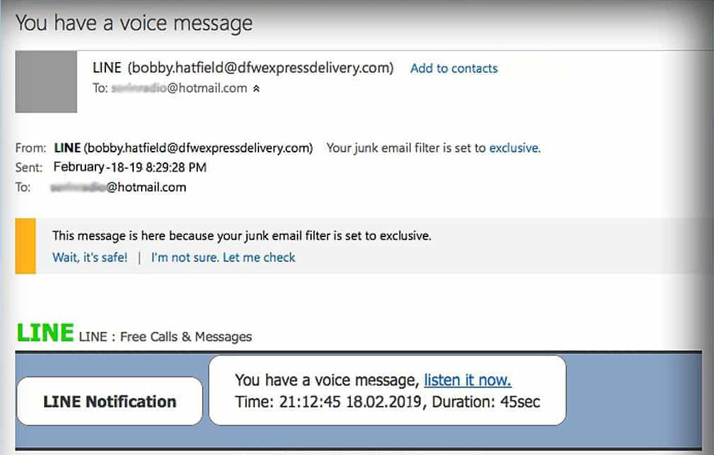 Voice Message Email Scam (2021) Scam Detector
